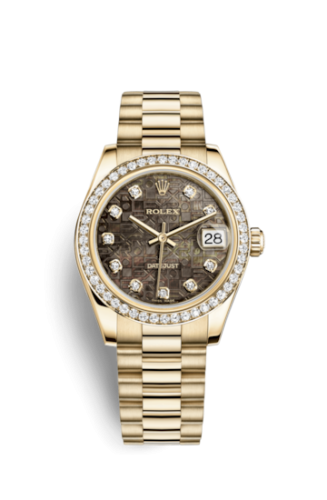 [178288-0016] Datejust 31 Yellow Gold Diamond / President / Black MOP Computer