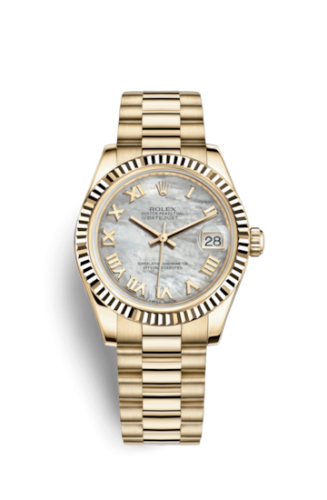 [178278-0038] Datejust 31 Yellow Gold Fluted / President / MOP Roman