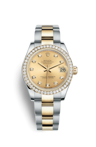 [178383-0013] Datejust 31 Rolesor Yellow Diamond / Oyster / Champagne Diamond
