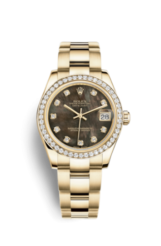 [178288-0070] Datejust 31 Yellow Gold Diamond / Oyster / Black MOP