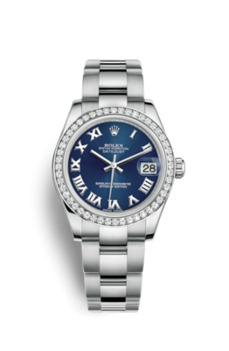 [178384-0058] Datejust 31 Stainless Steel Diamond / Oyster / Blue - Roman