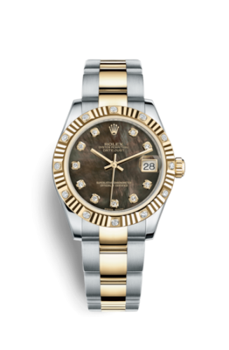[178313-0064] Datejust 31 Rolesor Yellow Fluted Diamond / Oyster / Black MOP