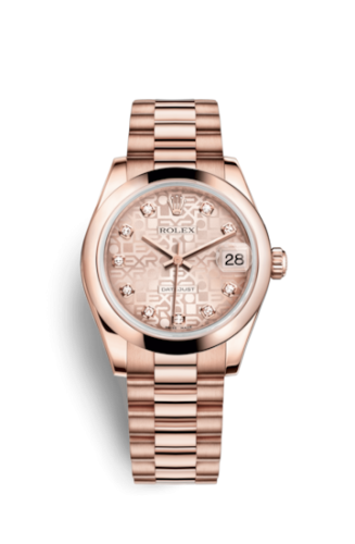[178245f-0005] Datejust 31 Everose Domed / President / Pink Computer