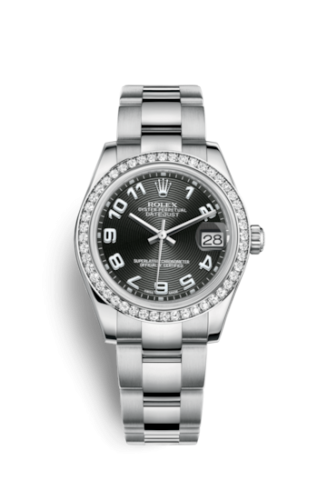 [178384-0053] Datejust 31 Stainless Steel Diamond / Oyster / Black - Arabic