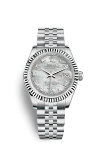 [178274-0086] Datejust 31 Stainless Steel Fluted / Jubilee / MOP Roman