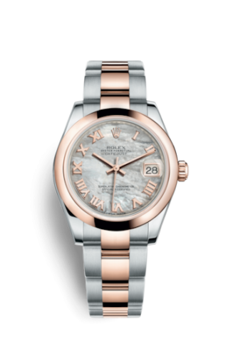 [178241-0059] Datejust 31 Rolesor Everose Domed / Oyster / MOP Roman