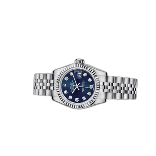 [179174-0011] Lady-Datejust 26 Fluted Blue Diamonds Jubilee