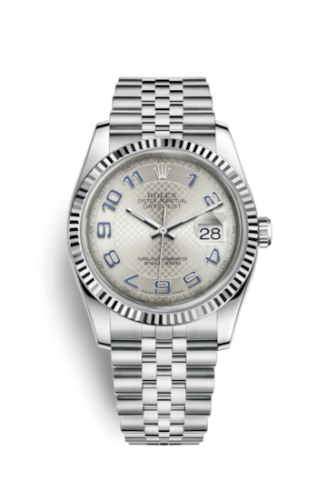 [116234-0115] Datejust 36 Stainless Steel Fluted / Jubilee / Silver Arabic