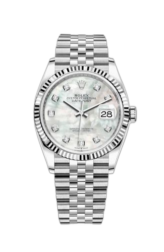 [126234-0019] Datejust 36 Stainless Steel / Fluted / MOP-Diamond / Jubilee