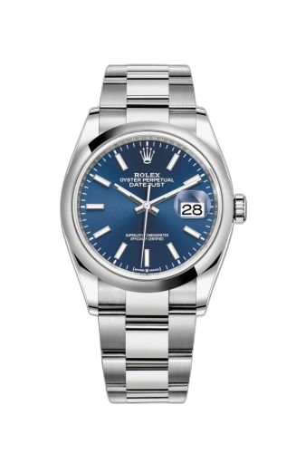 [126200-0006] Datejust 36 Stainless Steel / Domed / Blue / Oyster