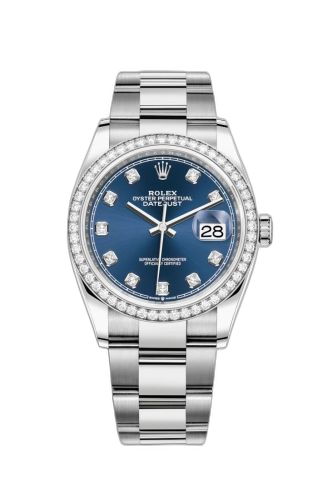 [126284RBR-0030] Datejust 36 Stainless Steel / Diamond / Blue-Diamond / Oyster