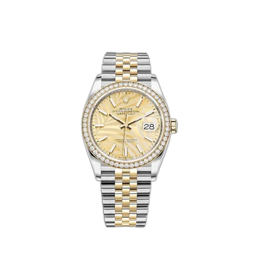 [126283RBR-0023] Datejust 36 Stainless Steel / Yellow Gold / Diamond / Champagne - Palm / Jubilee