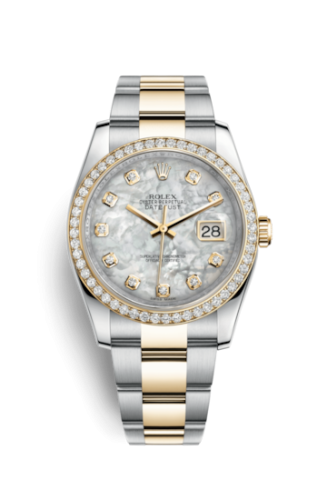 [116243-0027] Datejust 36 Rolesor Yellow Diamond / Oyster / MOP