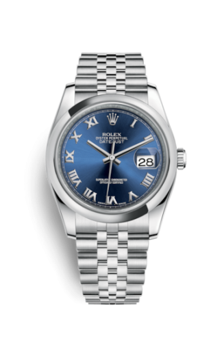 [116200-0069] Datejust 36 Stainless Steel Domed / Jubilee / Blue Roman