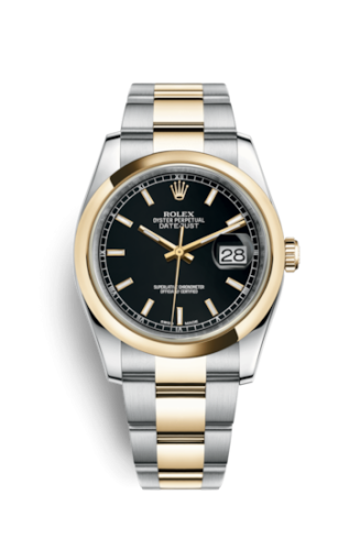 [116203-0126] Datejust 36 Rolesor Yellow Domed / Oyster / Black
