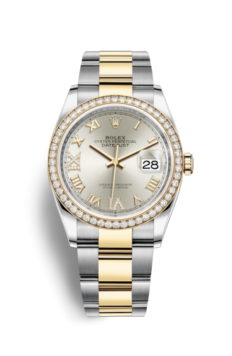 [126283RBR-0018] Datejust 36 Stainless Steel / Yellow Gold / Diamond / Silver Roman Diamond / Oyster