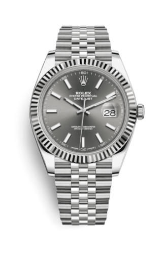 [126334-0014] Datejust 41 Stainless Steel Fluted / Jubilee / Dark Rhodium