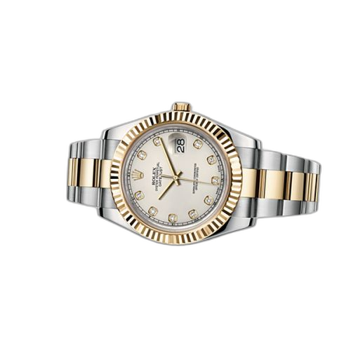 [116333-0008] Datejust II Rolesor Ivory Diamonds
