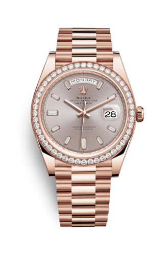 [228345rbr-0007] Day-Date 40 Everose - Diamond / Sundust - Diamond