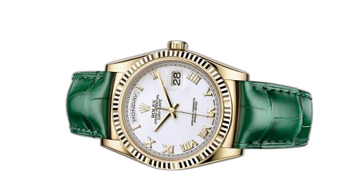 [118138-0136] Day-Date 36 Yellow Gold / Strap / White Roman