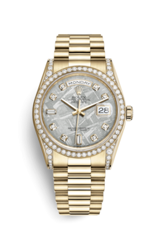 [118388-0020] Day-Date 36 Yellow Gold Diamonds / President / Meteorite