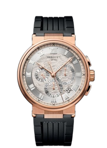 [5527BR/12/5WV] Marine Chronograph 5527 Rose Gold / Silver / Rubber