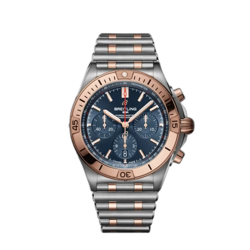 [UB0134101C1U1] Chronomat B01 42 Stainless Steel / Red Gold / Blue / Rouleaux