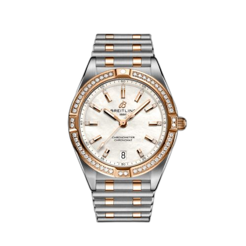 [U77310591A2U1] Chronomat 32 Stainless Steel / Red Gold - Diamond / MOP / Rouleaux / Boutique Edition