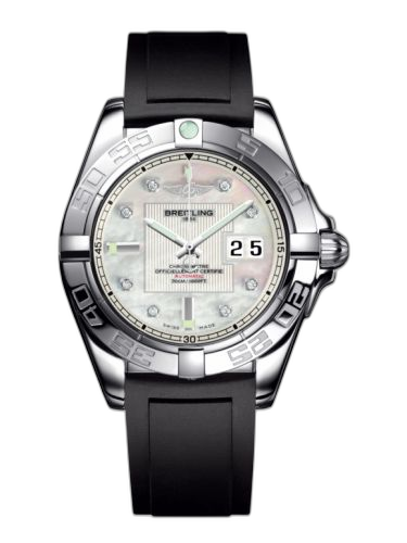 [A49350L2.A702.132S] Galactic 41 Stainless Steel / Pearl Diamond / Rubber