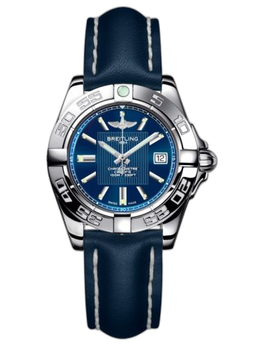 [A71356L2.C811.116X] Galactic 32 Stainless Steel / Metallica Blue / Calf