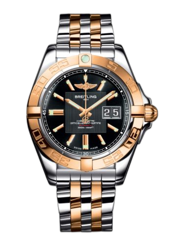 [C49350L2.BA09.366C] Galactic 41 Stainless Steel / Rose Gold / Trophy Black / Bracelet