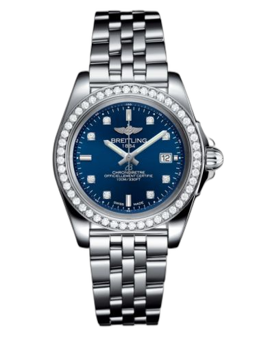 [A7133053/C966/792A] Galactic 32 Sleek Edition Stainless Steel / Diamond / Horizon Blue Diamond / Bracelet