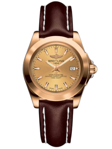 [H7133012.H549.410X] Galactic 32 Sleek Edition Rose Gold / Golden Sun / Calf