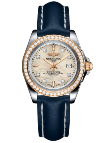 [C7133053/A803/116X/A14BA.1] Galactic 32 Sleek Edition Stainless Steel / Rose Gold / Diamond / Pearl Diamond / Calf