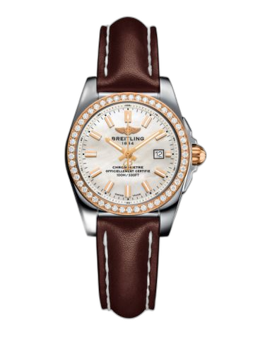 [C7234853/A791/484X/A12BA.1] Galactic 29 Stainless Steel / Rose Gold / Diamond / Pearl / Calf