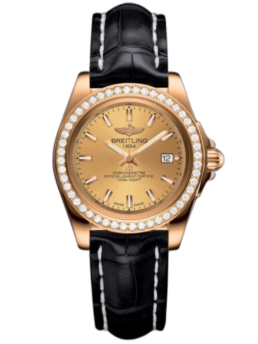 [H7133053.H549.777P] Galactic 32 Sleek Edition Rose Gold / Diamond / Golden Sun / Croco