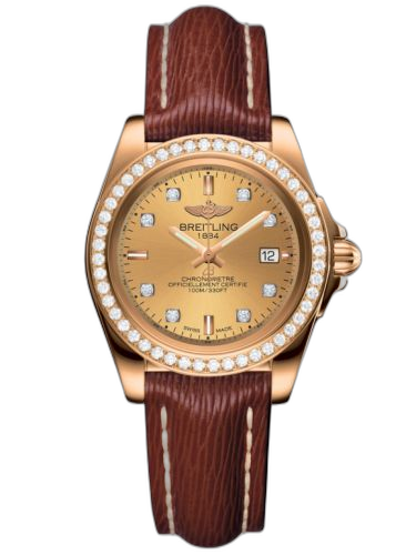 [H7133053.H550.211X] Galactic 32 Sleek Edition Rose Gold / Diamond / Golden Sun Diamond / Sahara
