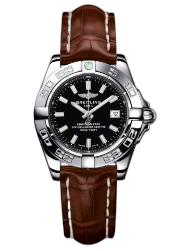 [A71356L2.BE76.778P] Galactic 32 Stainless Steel / Onyx Black / Croco