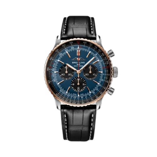 [UB01372A1C1P1] Navitimer B01 Chronograph 46 Stainless Steel - Red Gold / Blue / USA