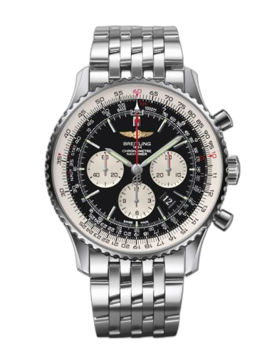 [AB012721/BD09/443A] Navitimer 01 46 Stainless Steel / Black / Bracelet