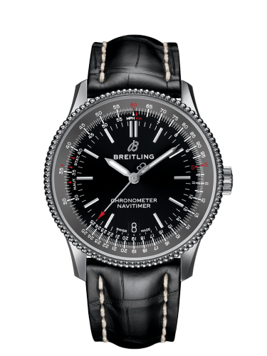 [A17325241B1P1 (aka: A1732524.BG87.1014P)] Navitimer 1 38 Automatic Stainless Steel / Black / Croco / Pin