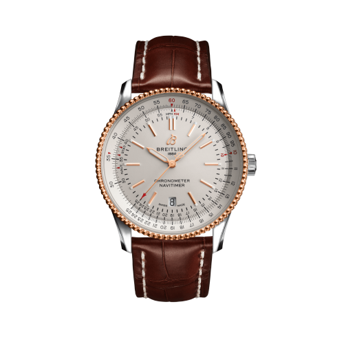 [U17326211G1P2] Navitimer Automatic 41 Automatic Stainless Steel / Rose Gold / Silver / Croco / Folding