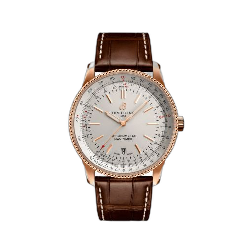 [R17326211G1P1] Navitimer Automatic 41 Automatic Red Gold / Silver / Croco / Pin