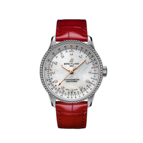 [A17395211A1P5] Navitimer 1 35 Automatic Stainless Steel / MOP / Croco / Pin