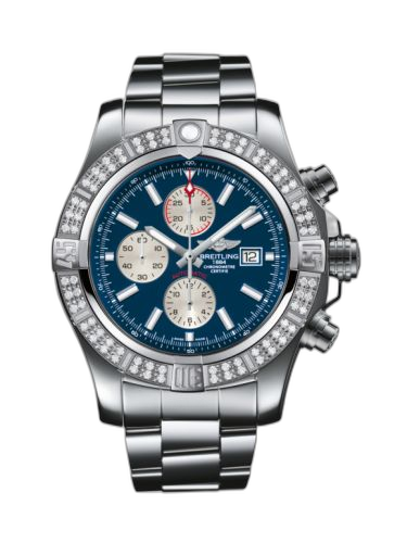 [A1337153/C871/168A] Super Avenger II Stainless Steel / Diamond / Mariner Blue / Bracelet