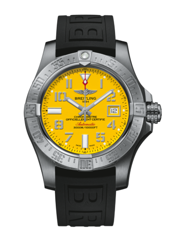 [A17331101I1S1] Avenger II Seawolf Stainless Steel / Cobra Yellow / Rubber / Folding
