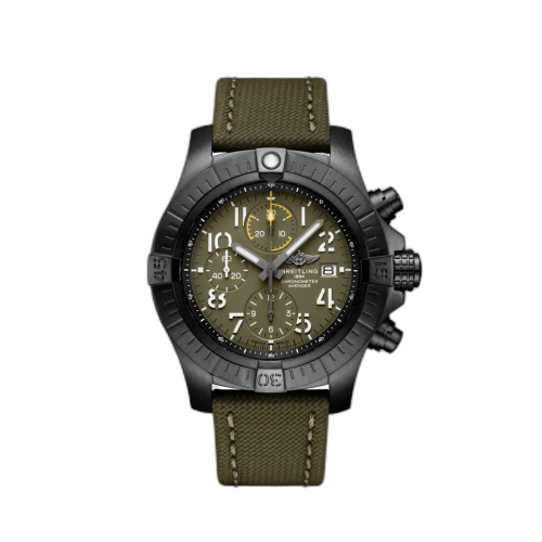 [V13317101L1X1] Avenger Chronograph 45 Night Mission / Green / Military / Pin