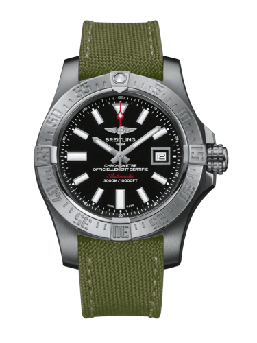 [A1733110/BC30/106W/A20BASA.1] Avenger II Seawolf Stainless Steel / Volcano Black / Military / Pin