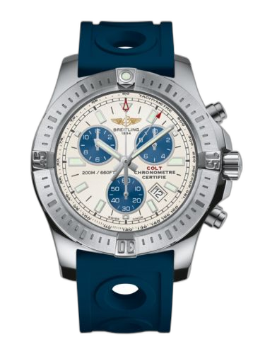 [A7338811/G790/228S/A20S.1] Colt Chronograph Stratus Silver / Rubber / Pin