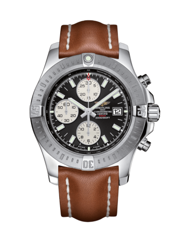 [A1338811/BD83/434X/A20D.1] Colt Chronograph Automatic Stainless Steel / Volcano Black / Calf / Folding